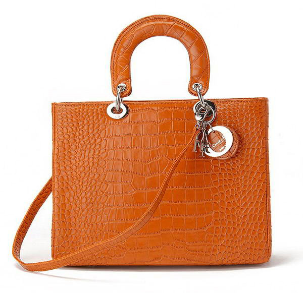 replica jumbo lady dior crocodile leather bag 6322 camel